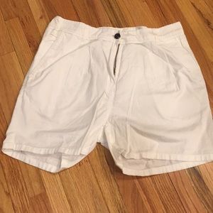 H&M White Pleated Chino Shorts 4